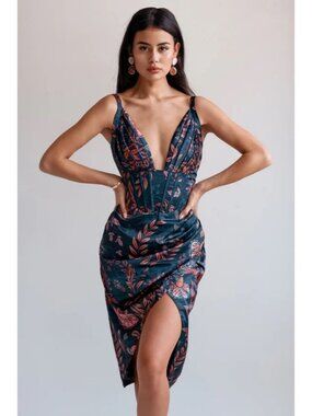 Averie NWT Halley Draped Midi Dress size Medium